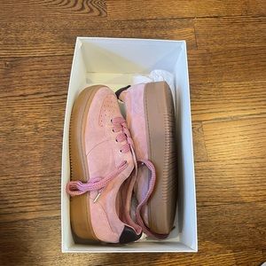 Sandro Camille Pink Suede Sneaker
